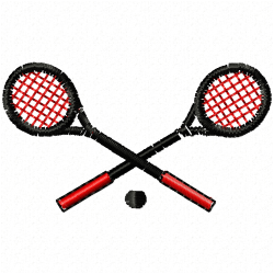 Racket Embroidery Design 2
